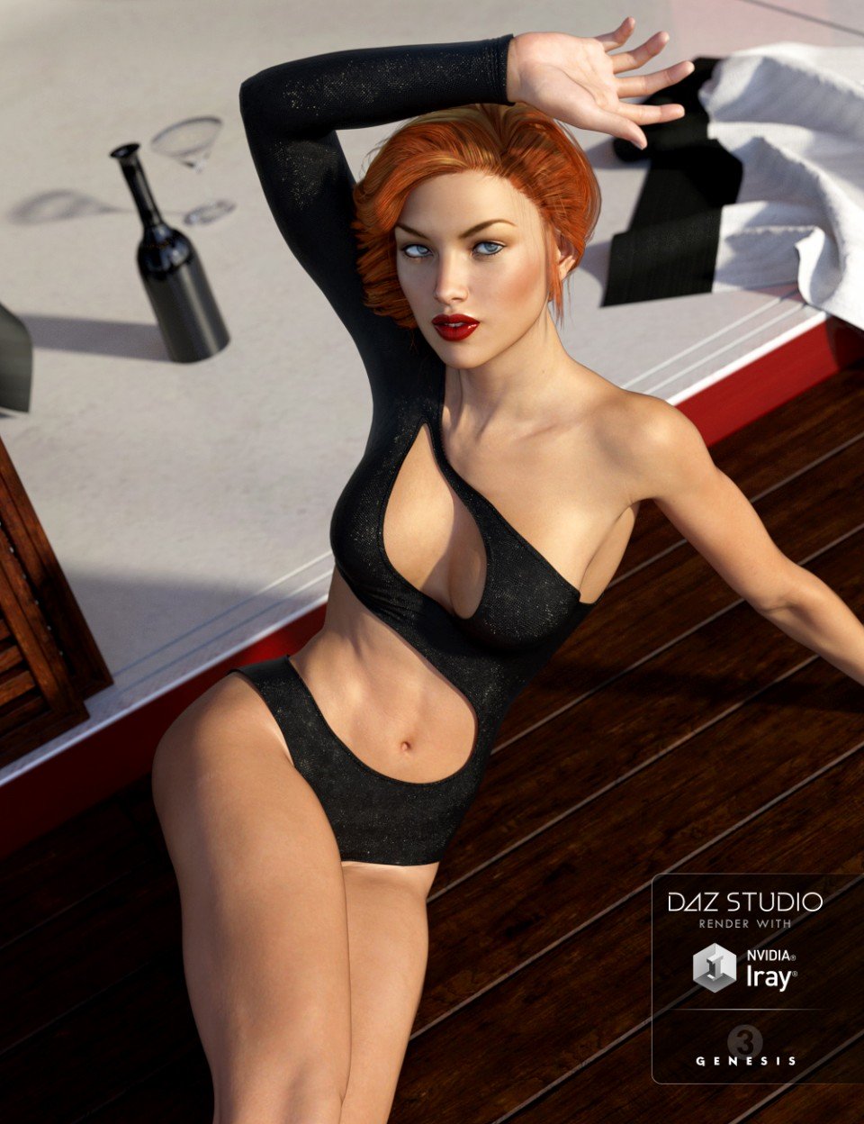 Rio Swimwear for Genesis 3 Female(s) + Textures_DAZ3D下载站