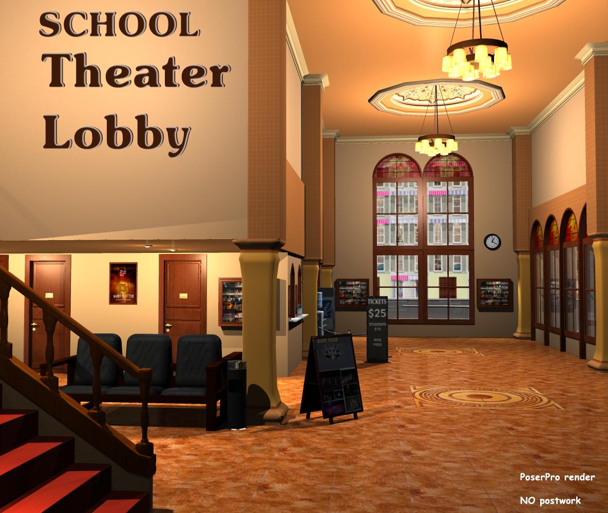 SCHOOL Theater Lobby_DAZ3D下载站