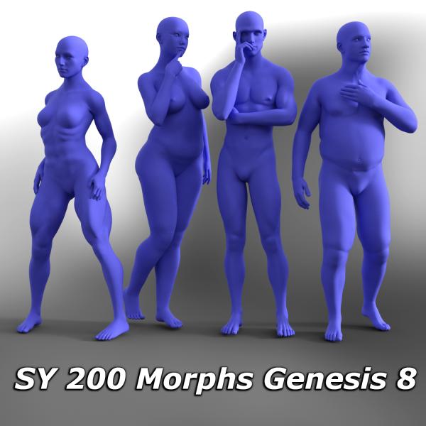 SY 200 Morphs for Genesis 8 Head and Body_DAZ3DDL