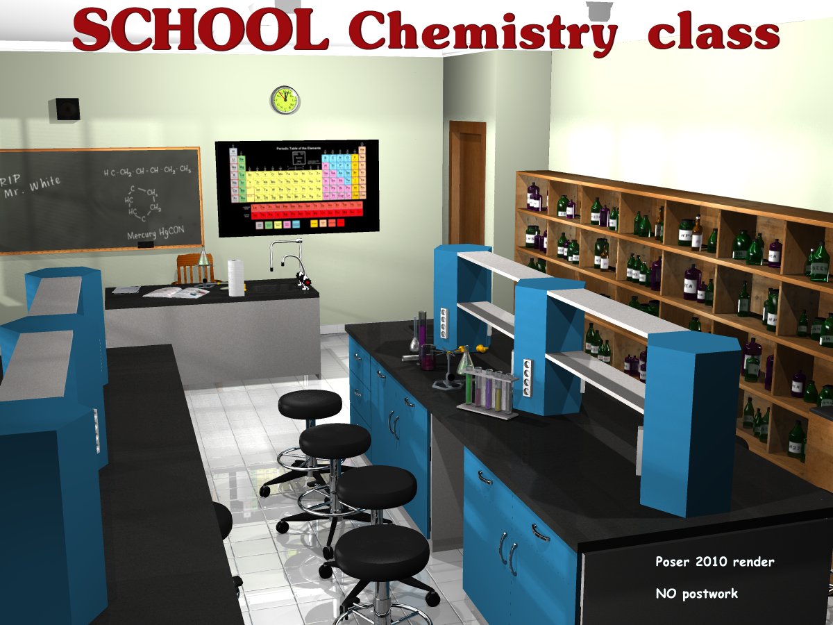 School Chemistry class_DAZ3D下载站