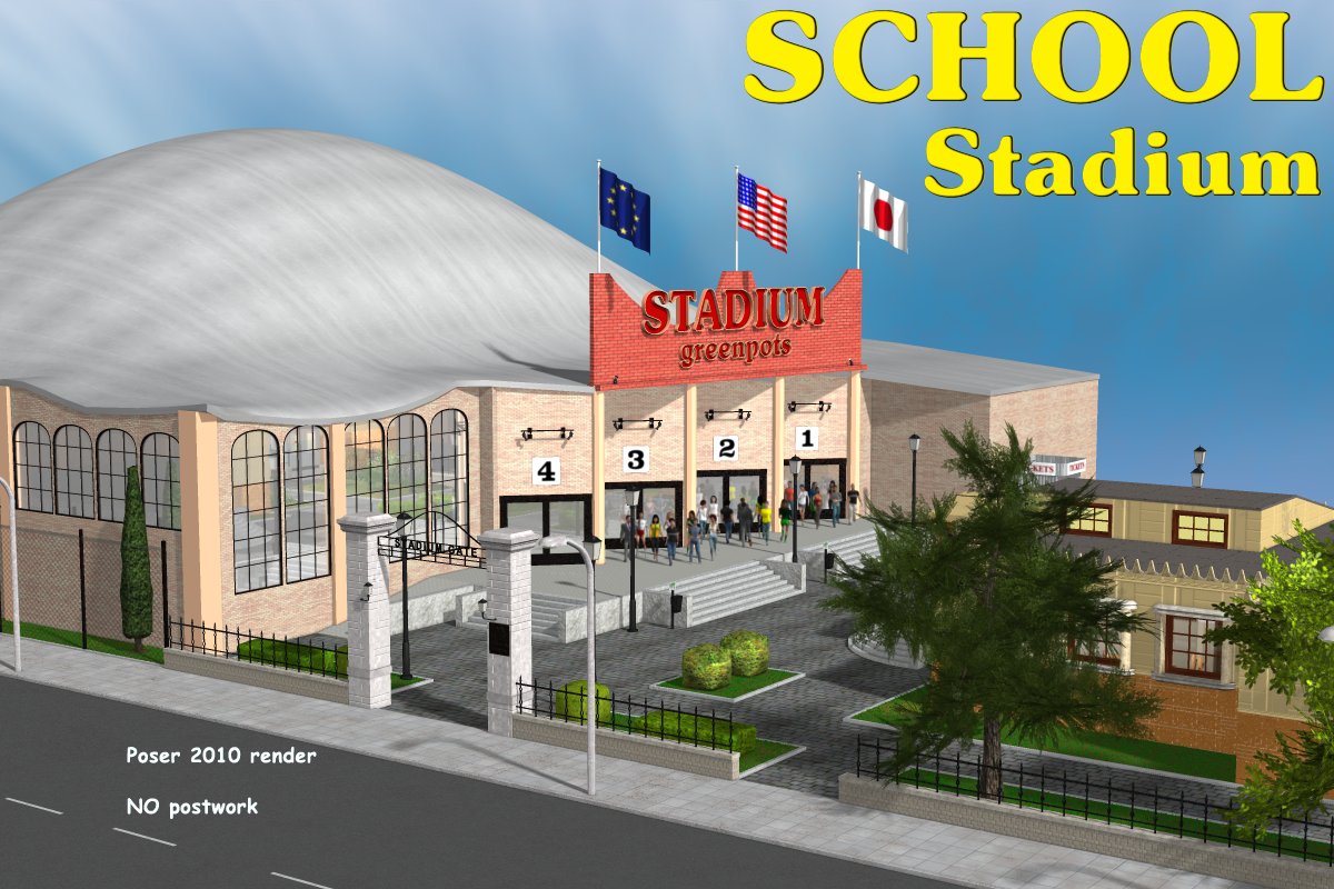 School Stadium_DAZ3D下载站