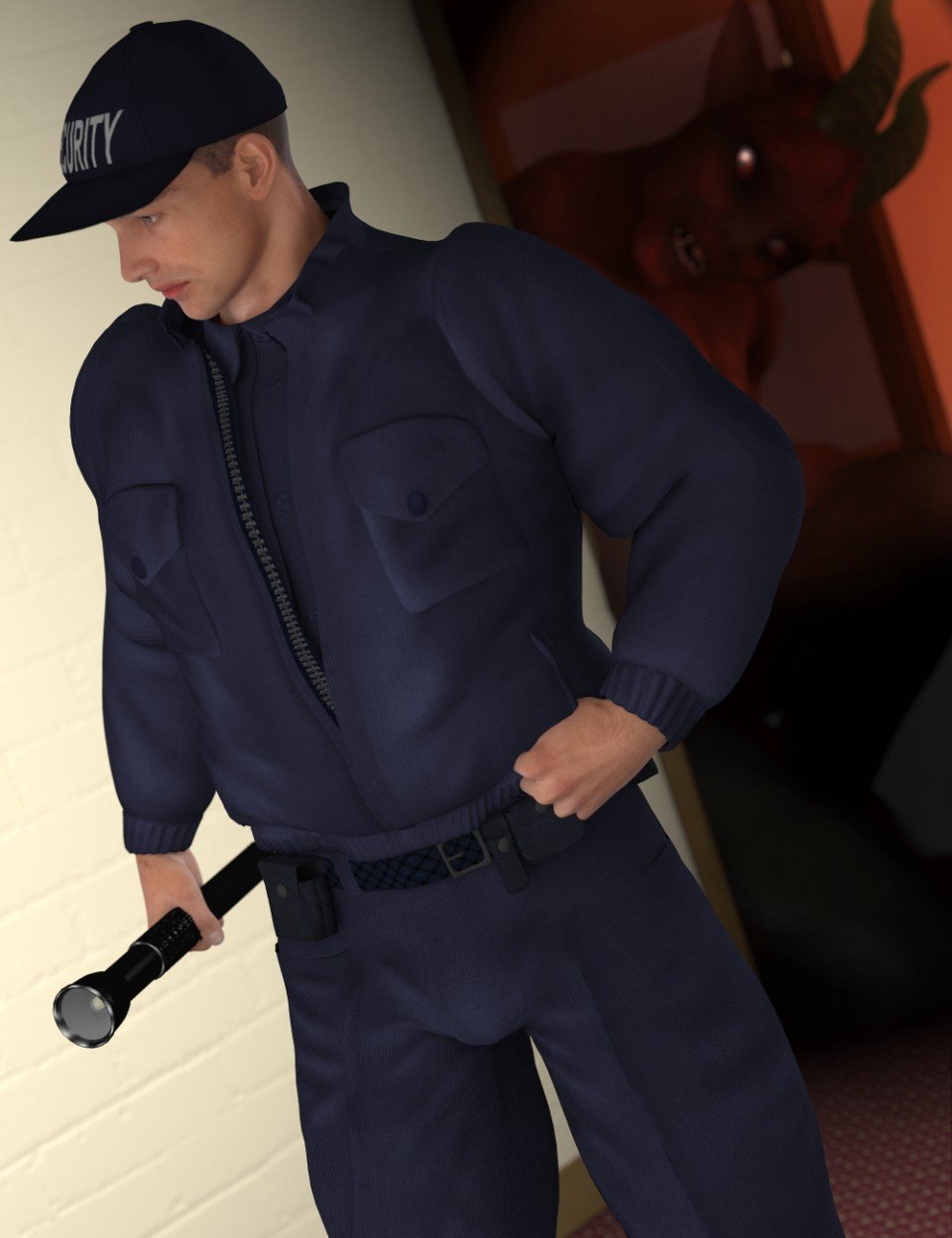Security! Genesis 2 Male(s) & Police Add-on_DAZ3D下载站