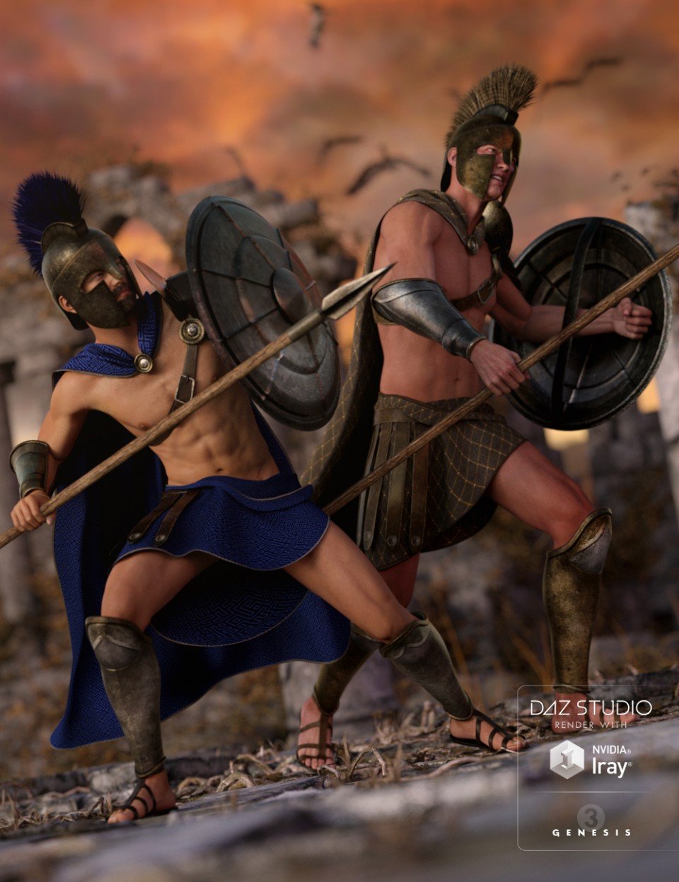 Spartan Warrior Textures_DAZ3D下载站