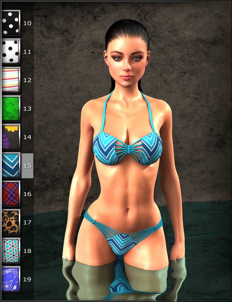 SwimWear II for Genesis 2 Female(s)_DAZ3D下载站