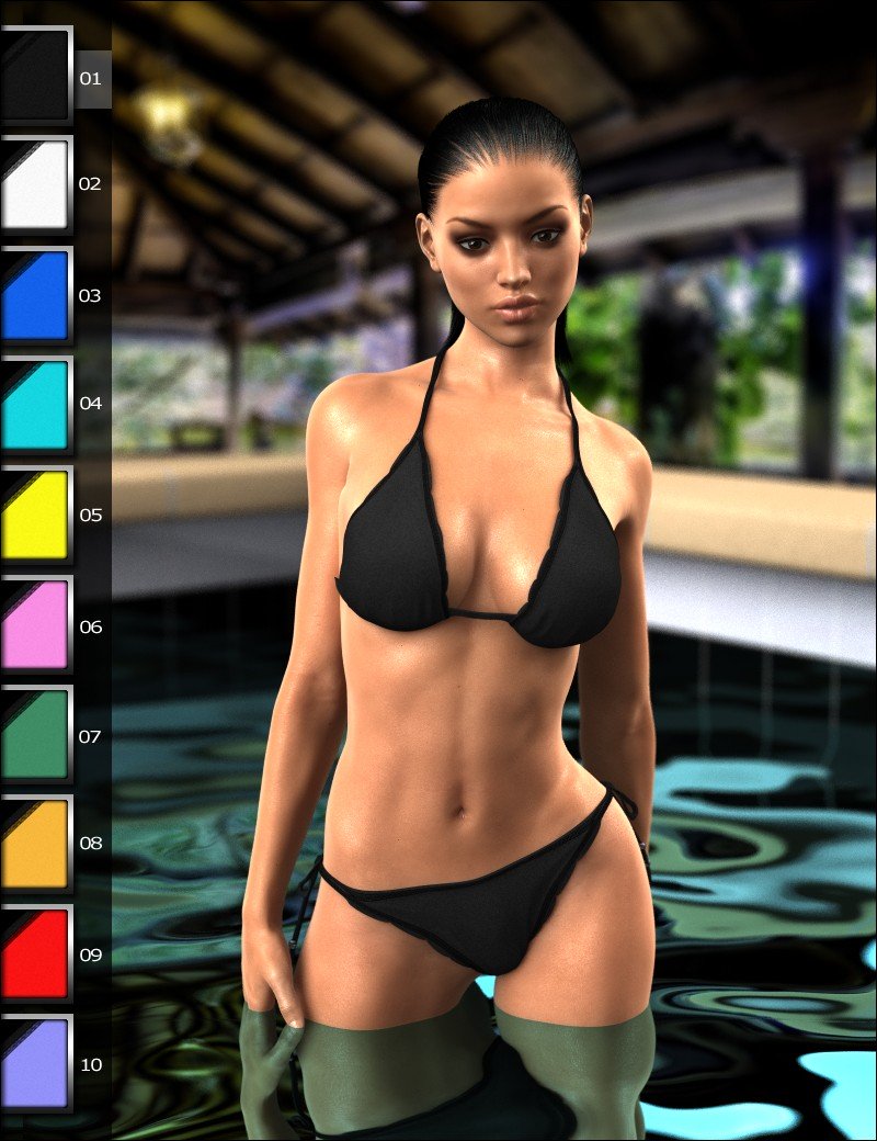SwimWear for Genesis 3 Female(s)_DAZ3D下载站