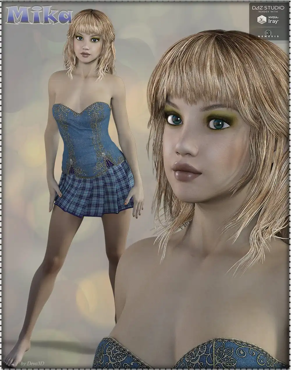 TDT-Mika Iray for Genesis 3 Female_DAZ3D下载站