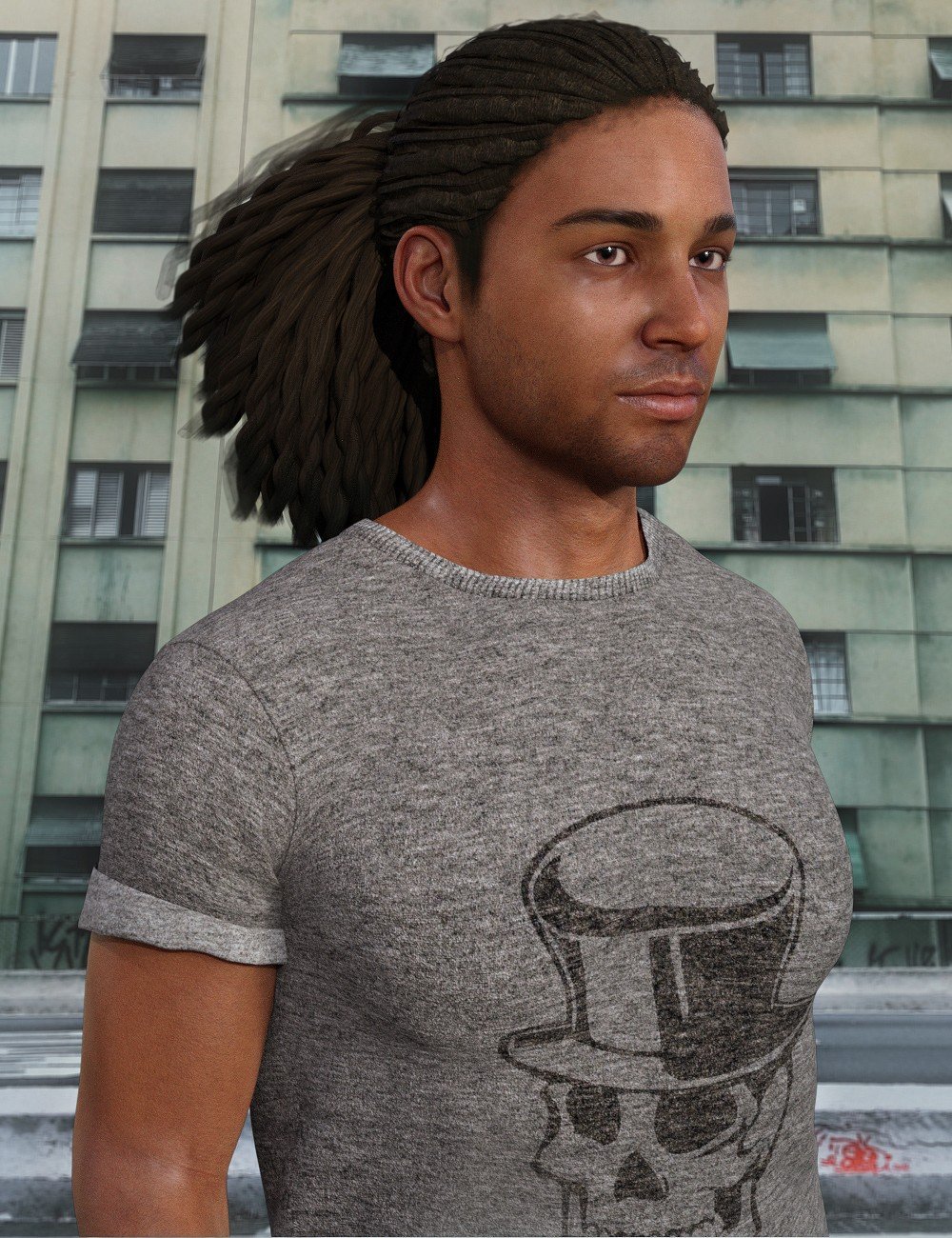 Terry Hair for Leroy 8 and Genesis 8 Male(s)_DAZ3DDL