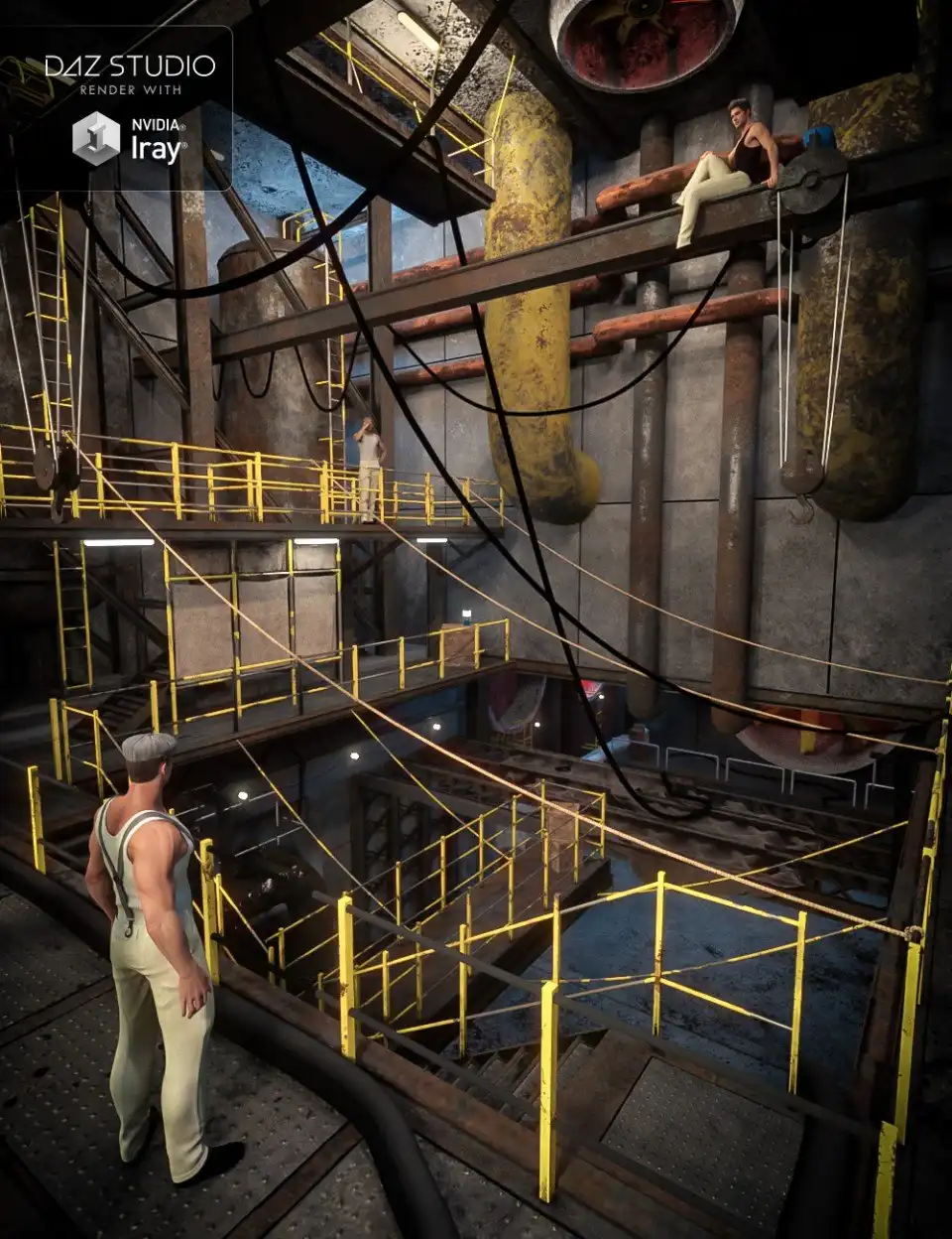Underground Factory_DAZ3D下载站
