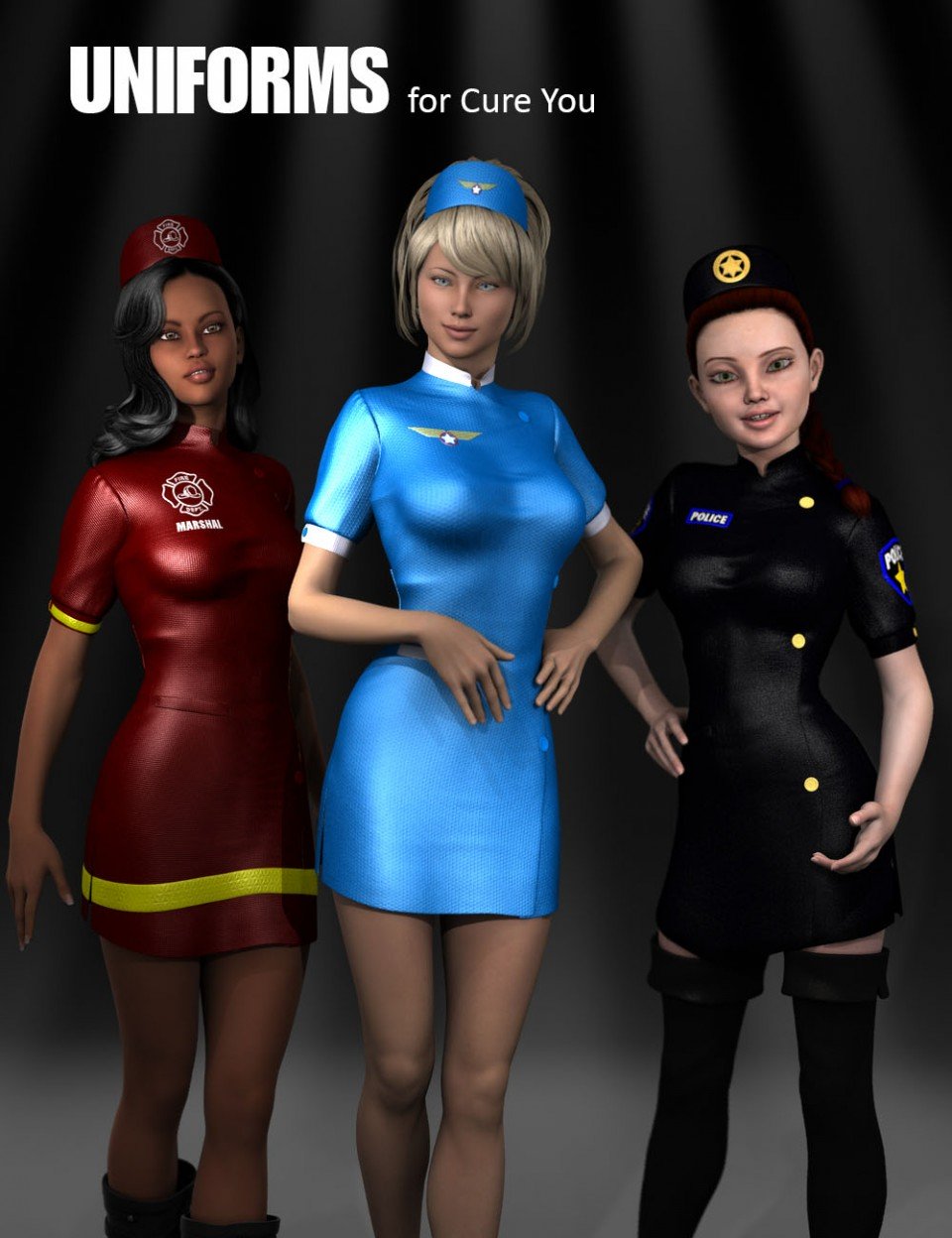 Uniforms for Cure You_DAZ3D下载站