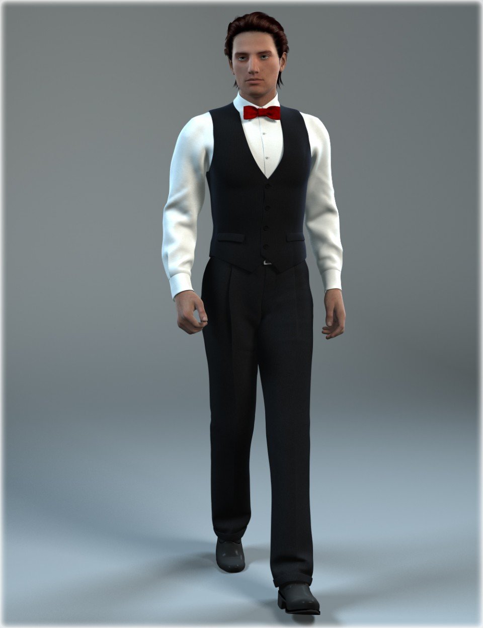 Waiter Uniform for Genesis 2 Male(s)_DAZ3D下载站