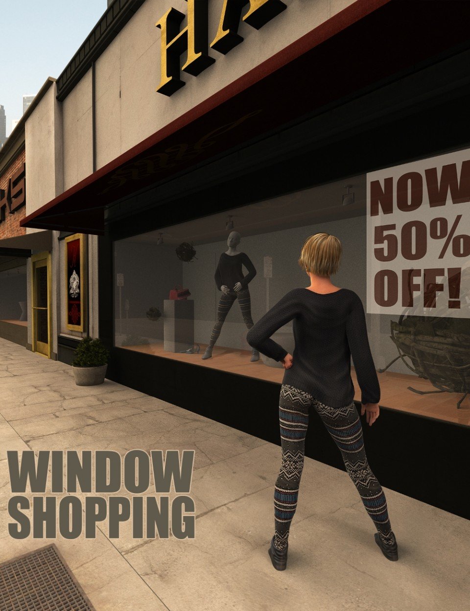 Window Shopping & Window Shopping Wonderland Add-on_DAZ3D下载站