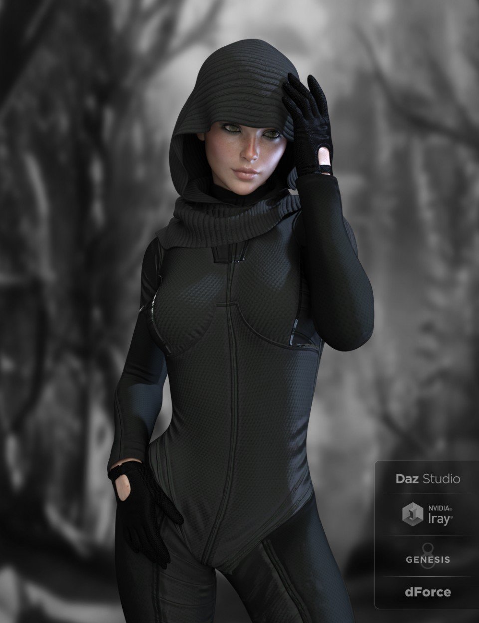 X-Fashion Tactical Outfit for Genesis 8 Female(s)_DAZ3DDL