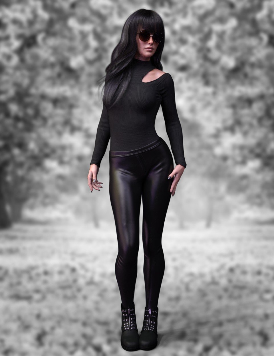 X-Fashion Turtleneck Outfit for Genesis 8 Female(s)_DAZ3D下载站