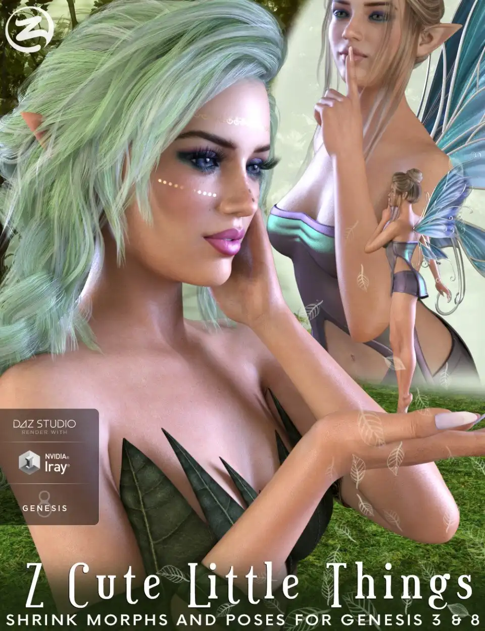 Z Cute Little Things – Shrink Morphs and Poses for Genesis 3 and 8_DAZ3D下载站