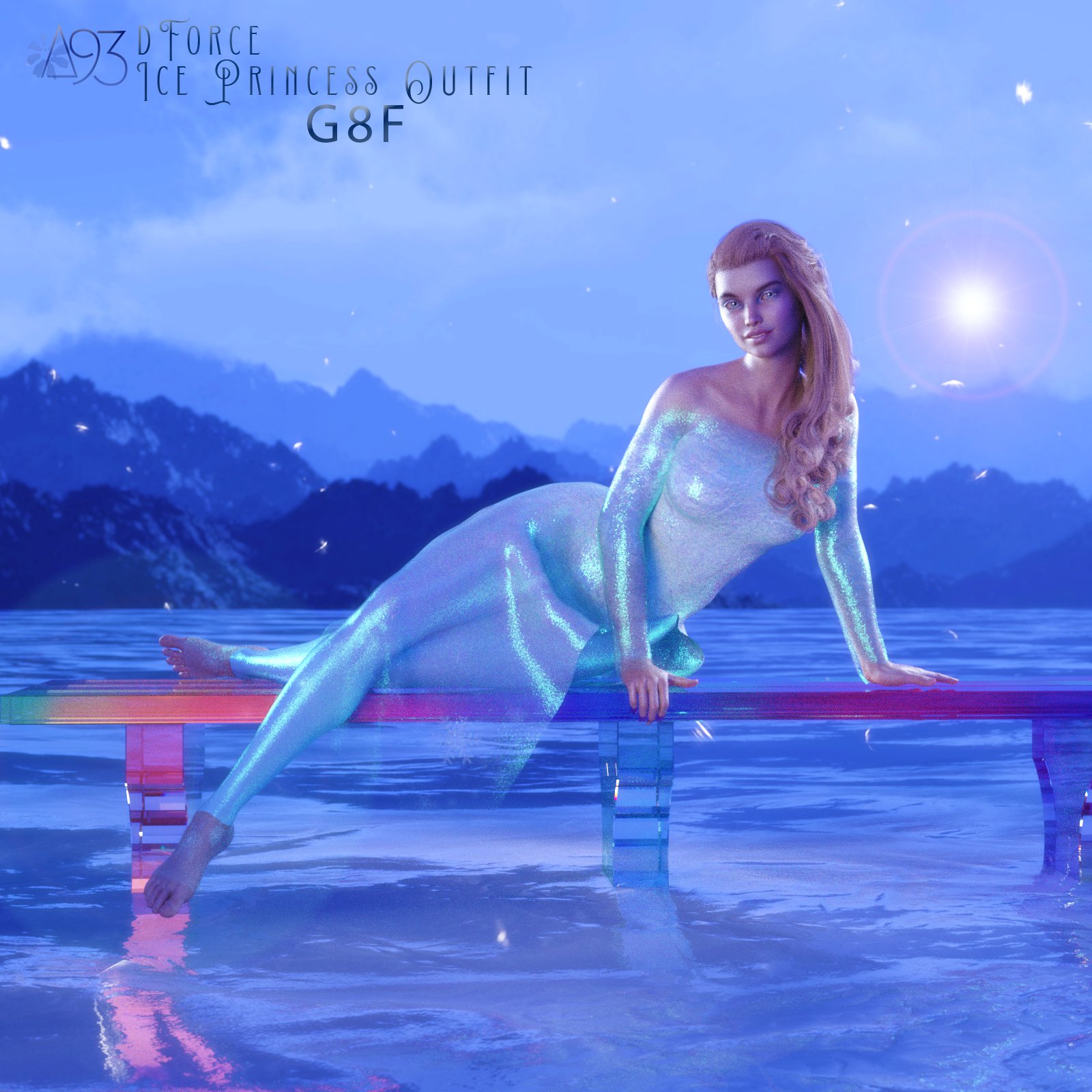 a93 – Ice Princess Outfit for G8F_DAZ3D下载站