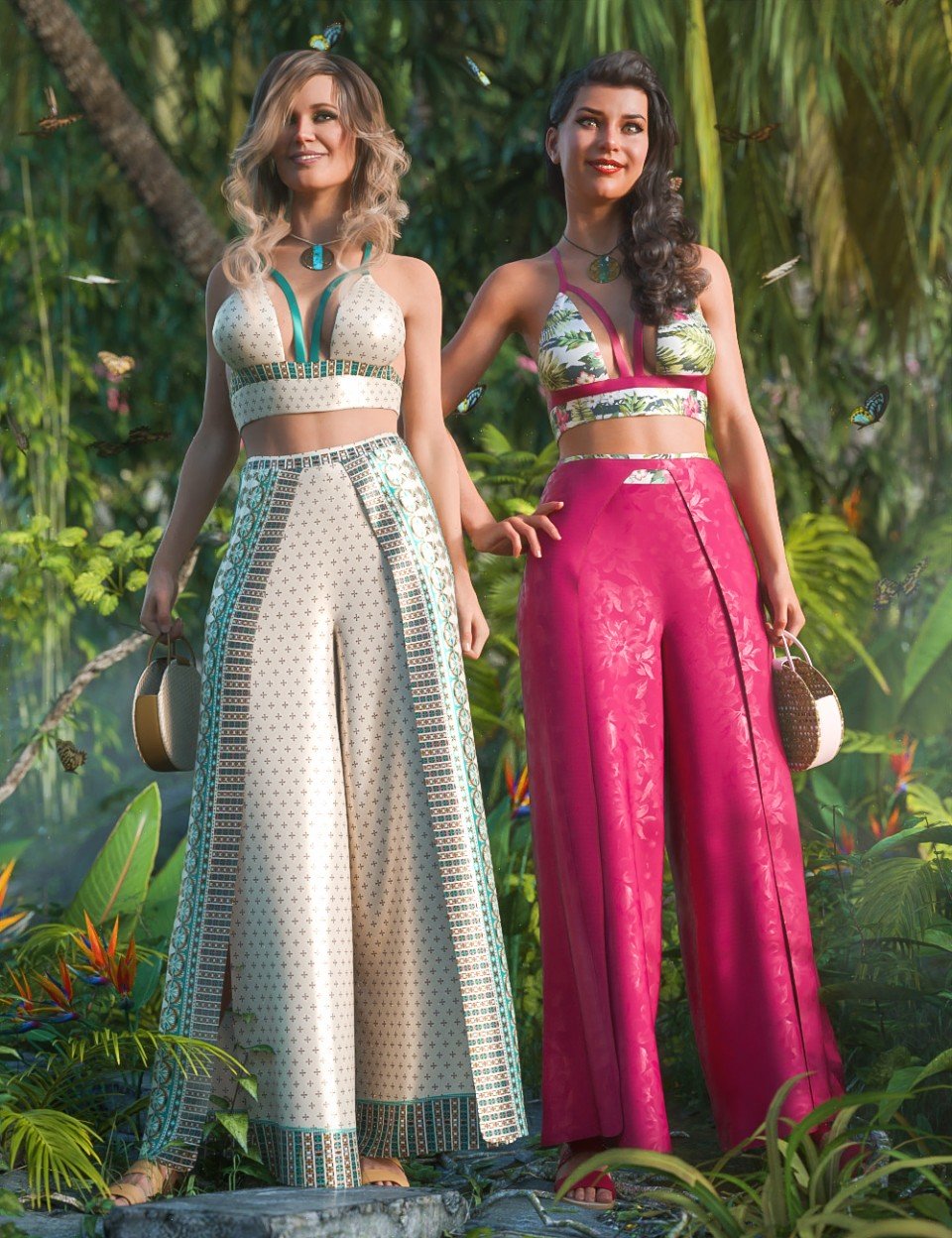 dForce Bali Babe Outfit Textures_DAZ3D下载站
