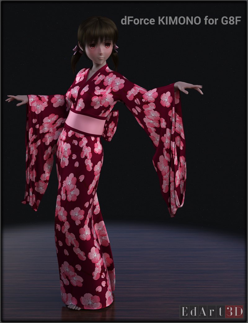 dForce Kimono for G8F_DAZ3DDL