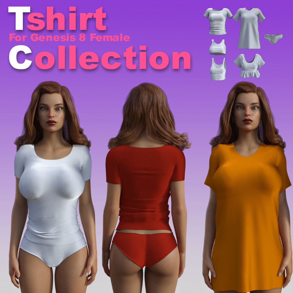 dForce and Standard Conforming Tshirt Collection for G8F_DAZ3D下载站