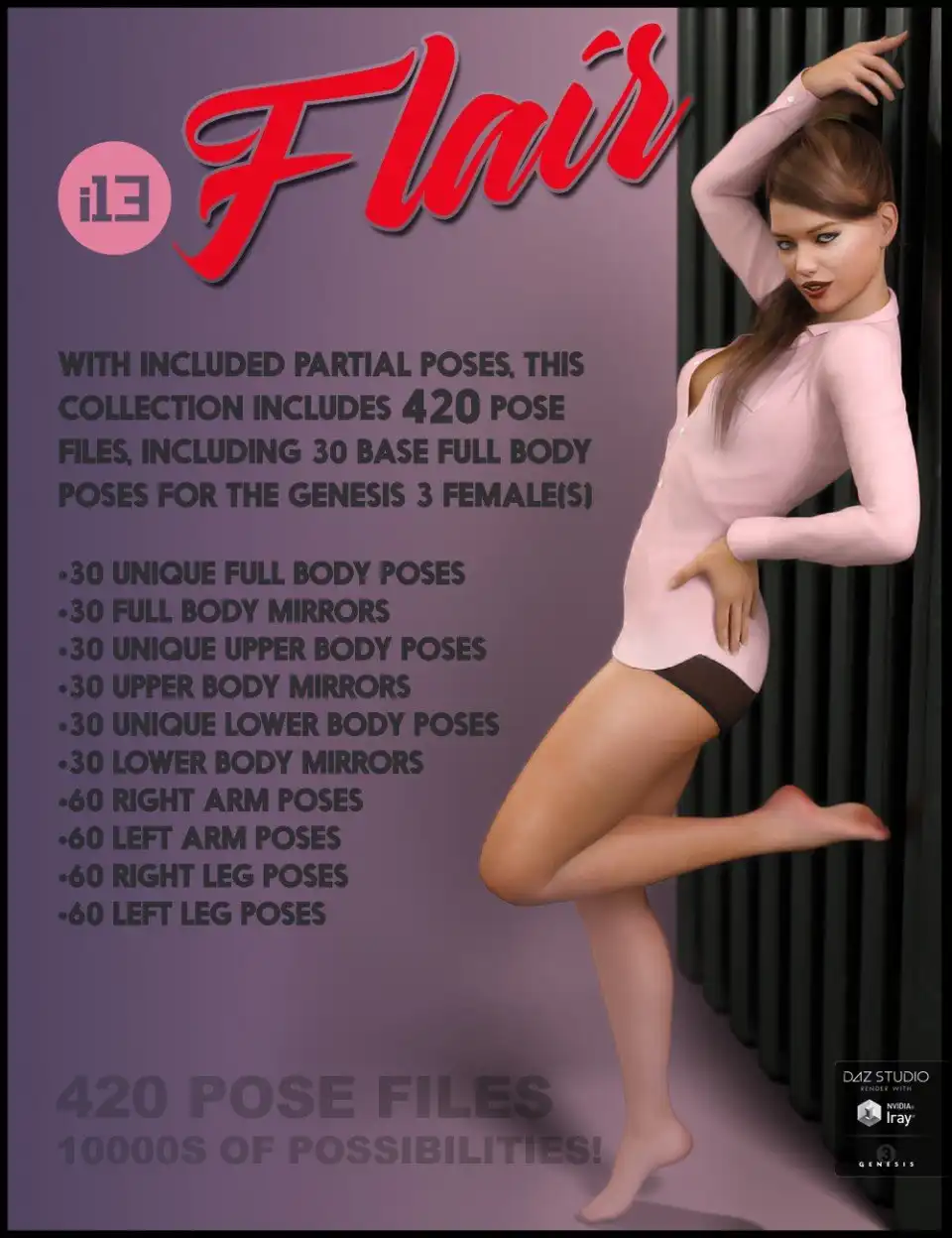 i13 Flair Pose Collection for the Genesis 3 Female(s)_DAZ3DDL