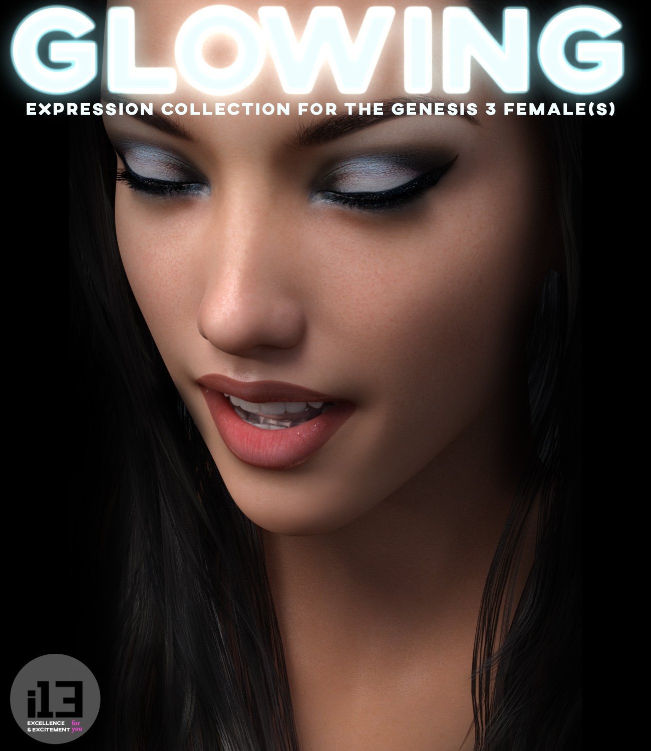 i13 GLOWING Expressions for Genesis 3 Female(s)_DAZ3D下载站