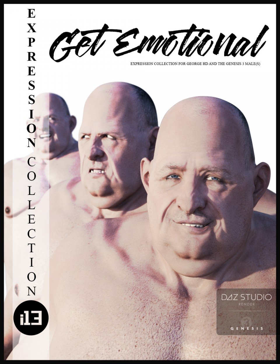 i13 Get Emotional Expressions for the Genesis 3 Male(s)_DAZ3D下载站