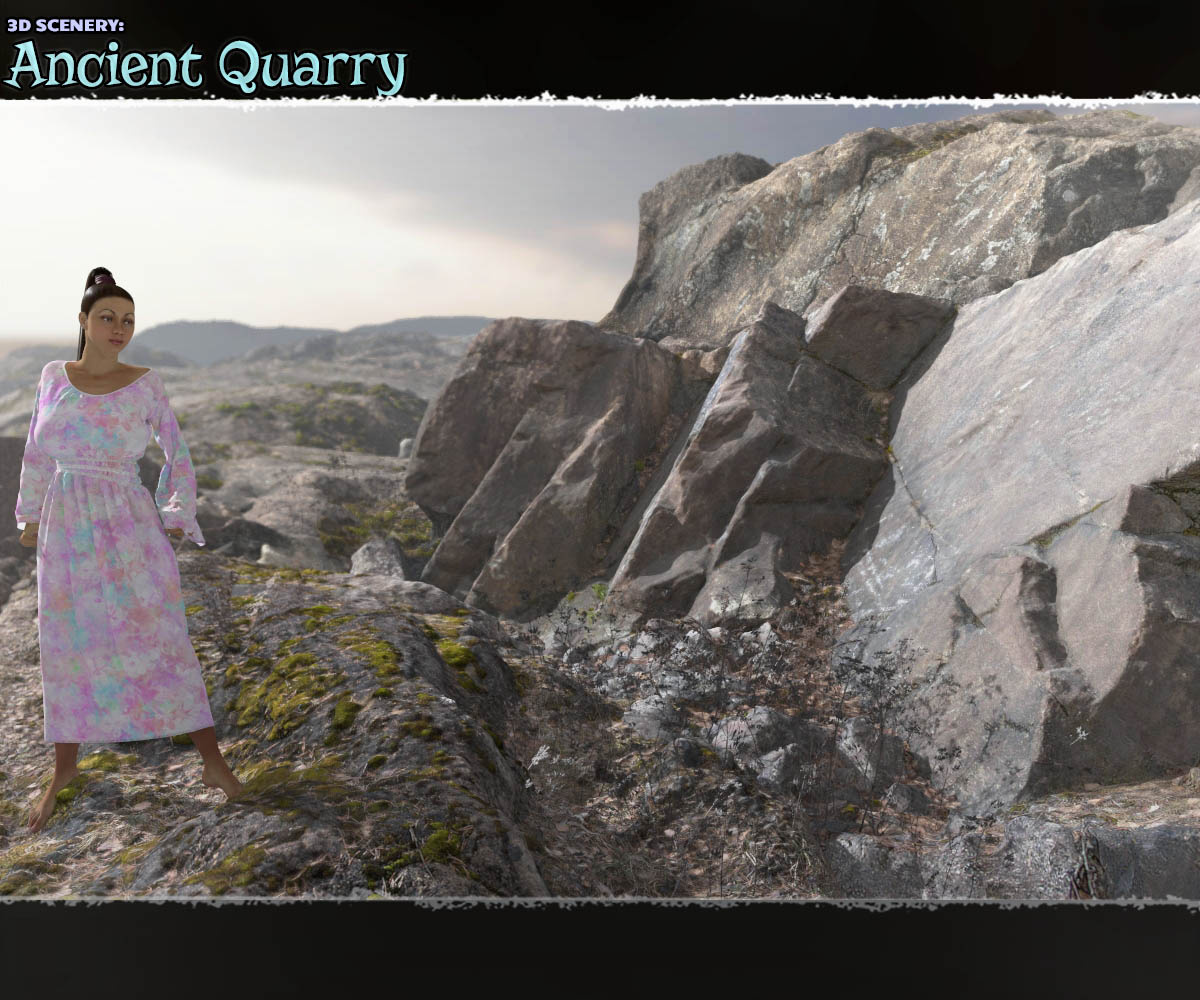 3D Scenery: Ancient Cliffs_DAZ3D下载站