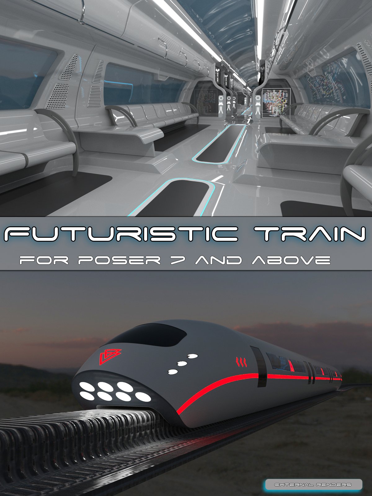 AJ Futuristic Train_DAZ3D下载站