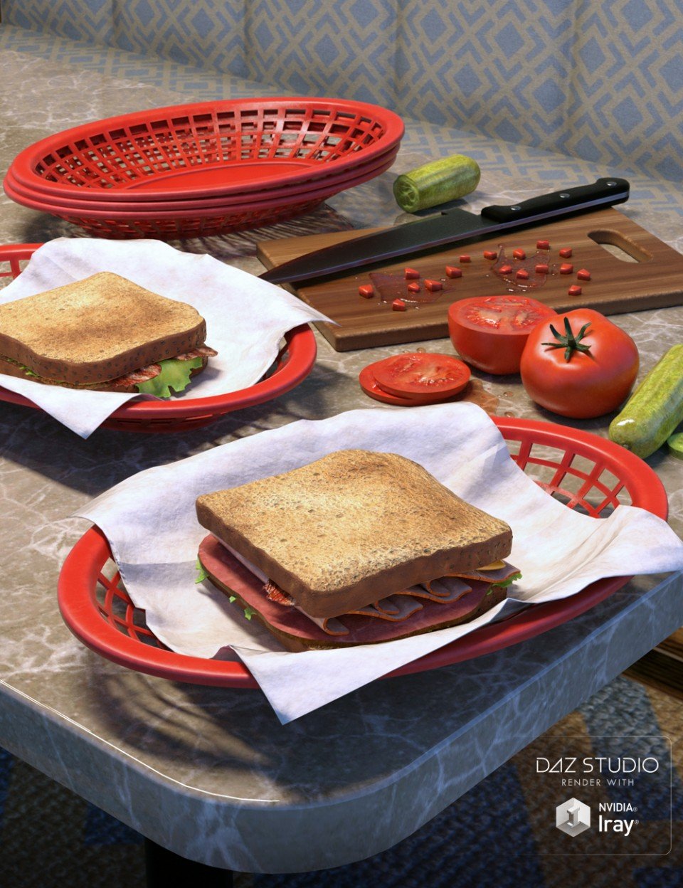 ARK Modern Food Pack I – Sandwiches_DAZ3DDL