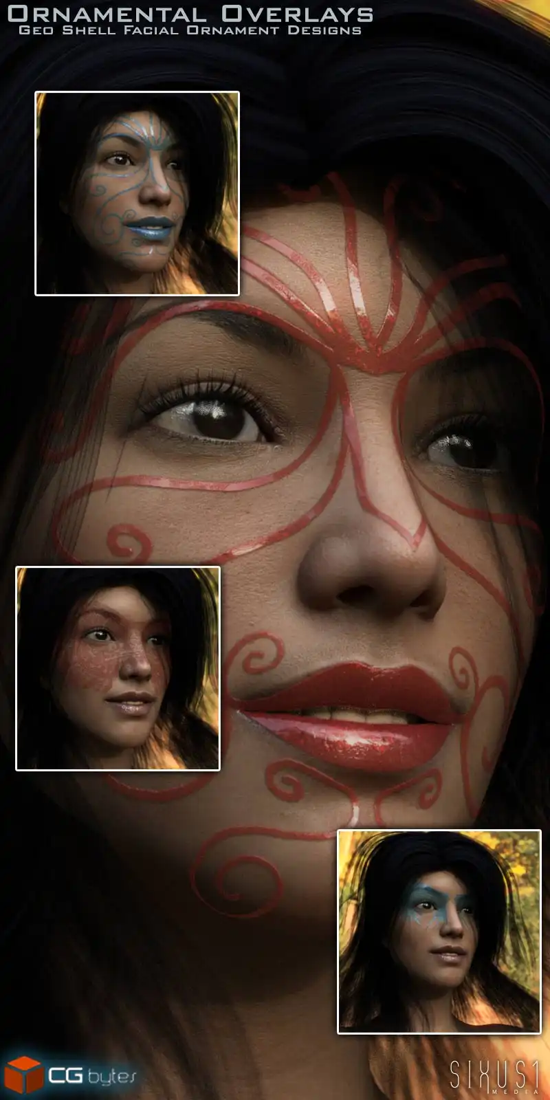 ArtDev Geoshells – Ornamental Overlays G3F_DAZ3DDL