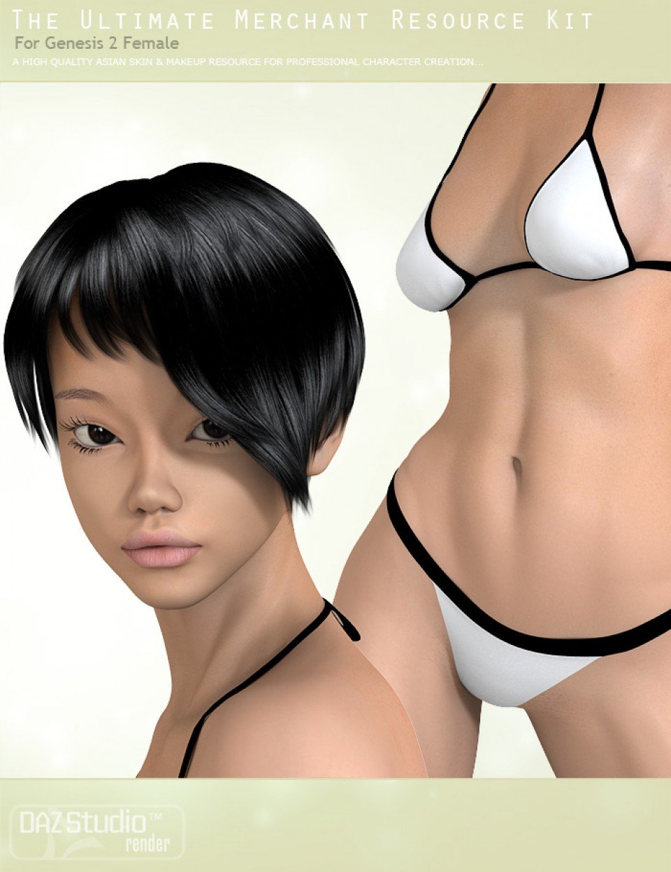 Asian Skin Merchant Resource Texture Kit for Genesis 2 Female(s)_DAZ3D下载站