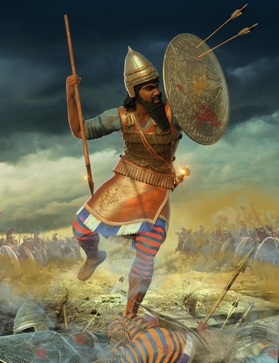 Assyrian Warrior Outfit for Genesis 8 Male(s)_DAZ3D下载站