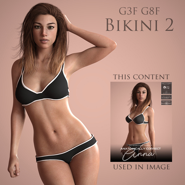 Bikini 2 for Genesis 3 Female and Genesis 8 Female_DAZ3D下载站