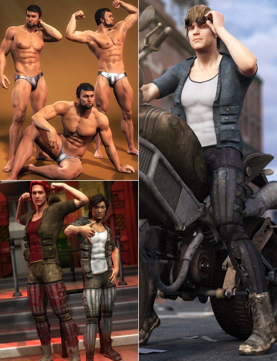 Buff Bundle for Genesis 2 Male(s) and Gianni 6_DAZ3D下载站