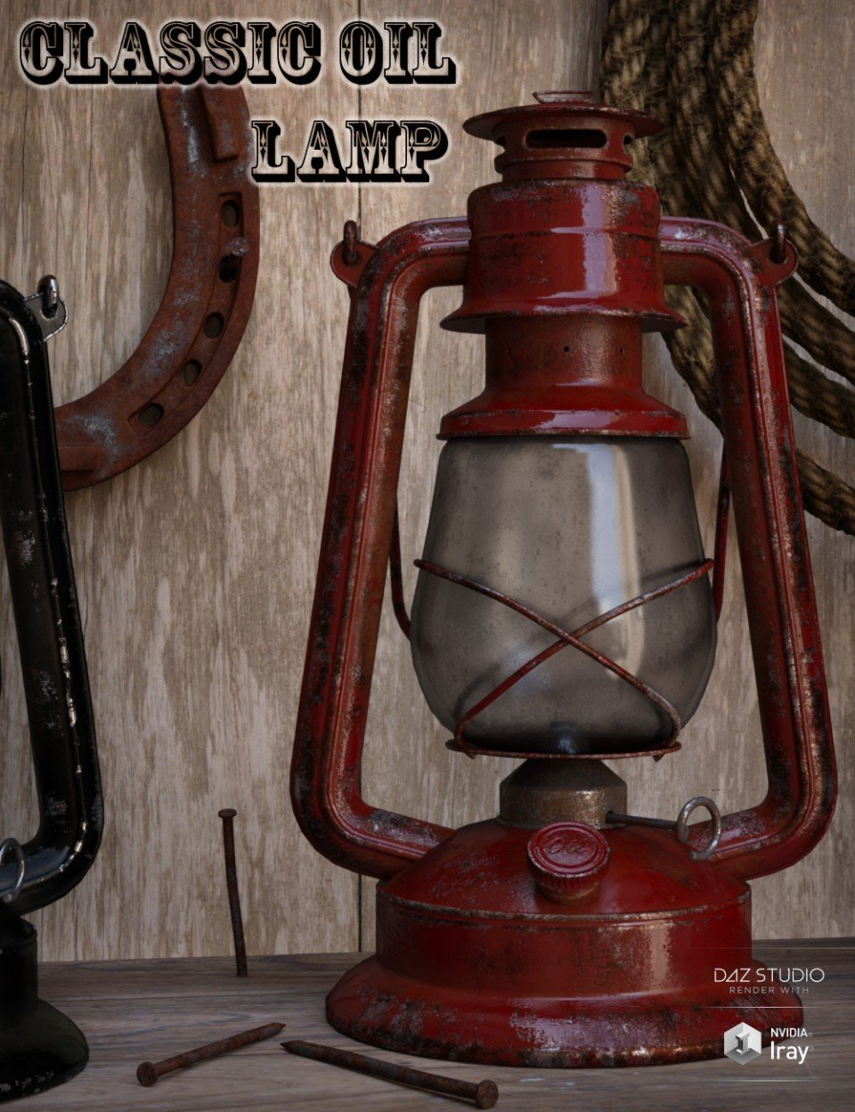 Classic Oil Lamp_DAZ3D下载站