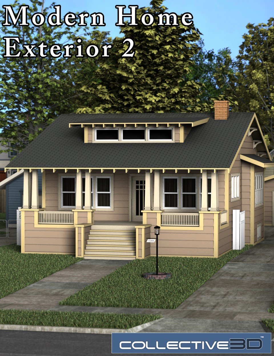 Collective3d Modern Home Exterior 2_DAZ3D下载站
