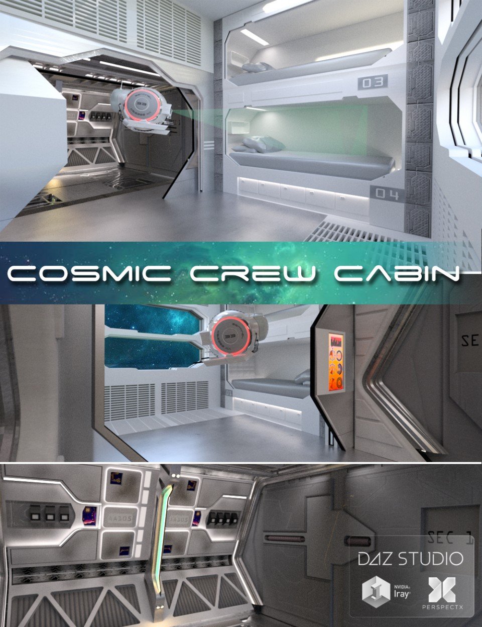 Cosmic Crew Cabin_DAZ3D下载站