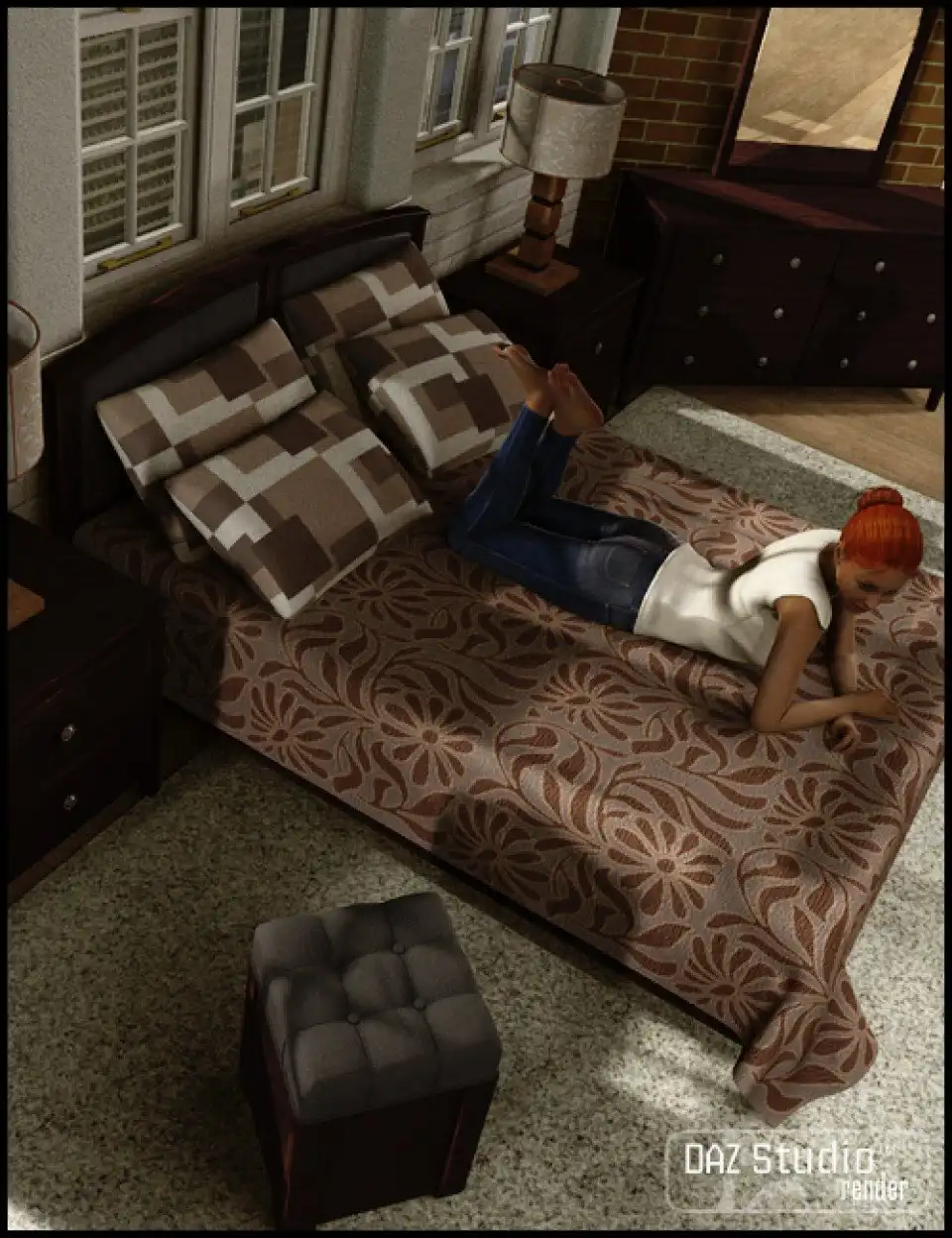 Danielle Bedroom_DAZ3D下载站
