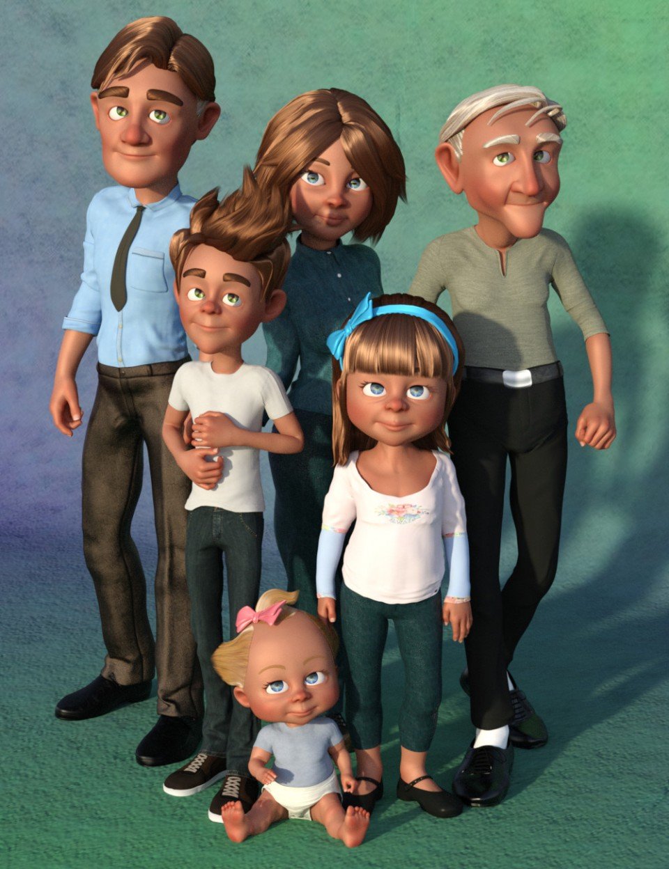FSL Extended Family Shapes for Toon Generations 2_DAZ3DDL
