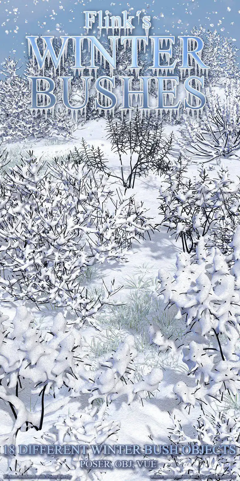 Flinks Winter Bushes_DAZ3DDL