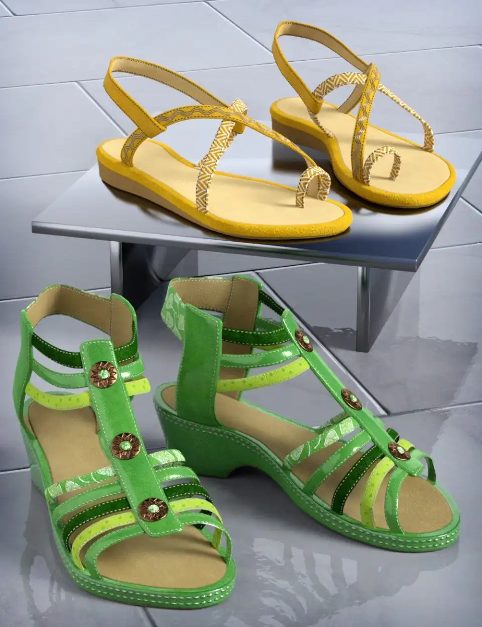 Fun Textures for Patchwork Shoes 1 & 2_DAZ3DDL