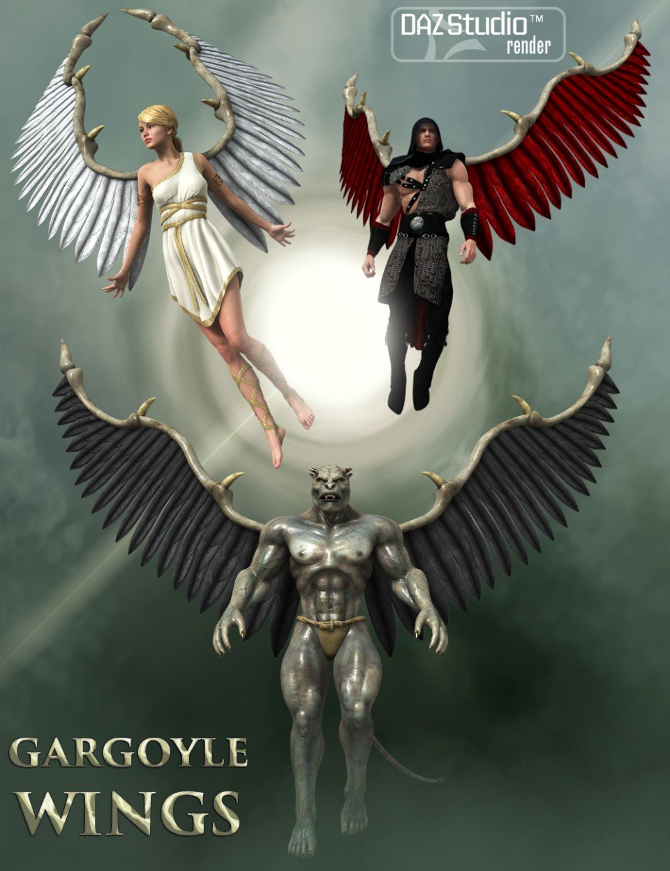 Gargoyle Wings_DAZ3D下载站