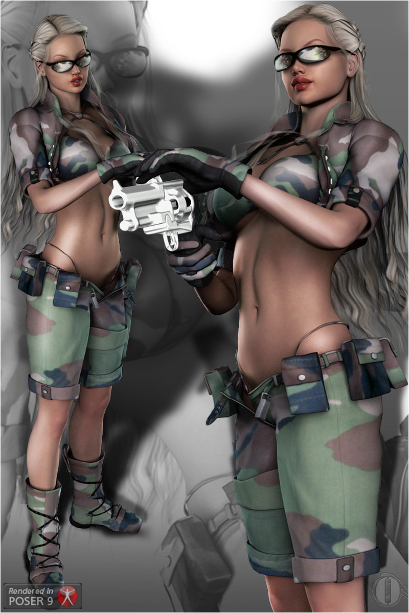 Gear Punk Outfit, Props & 10 Poses for V4_DAZ3D下载站