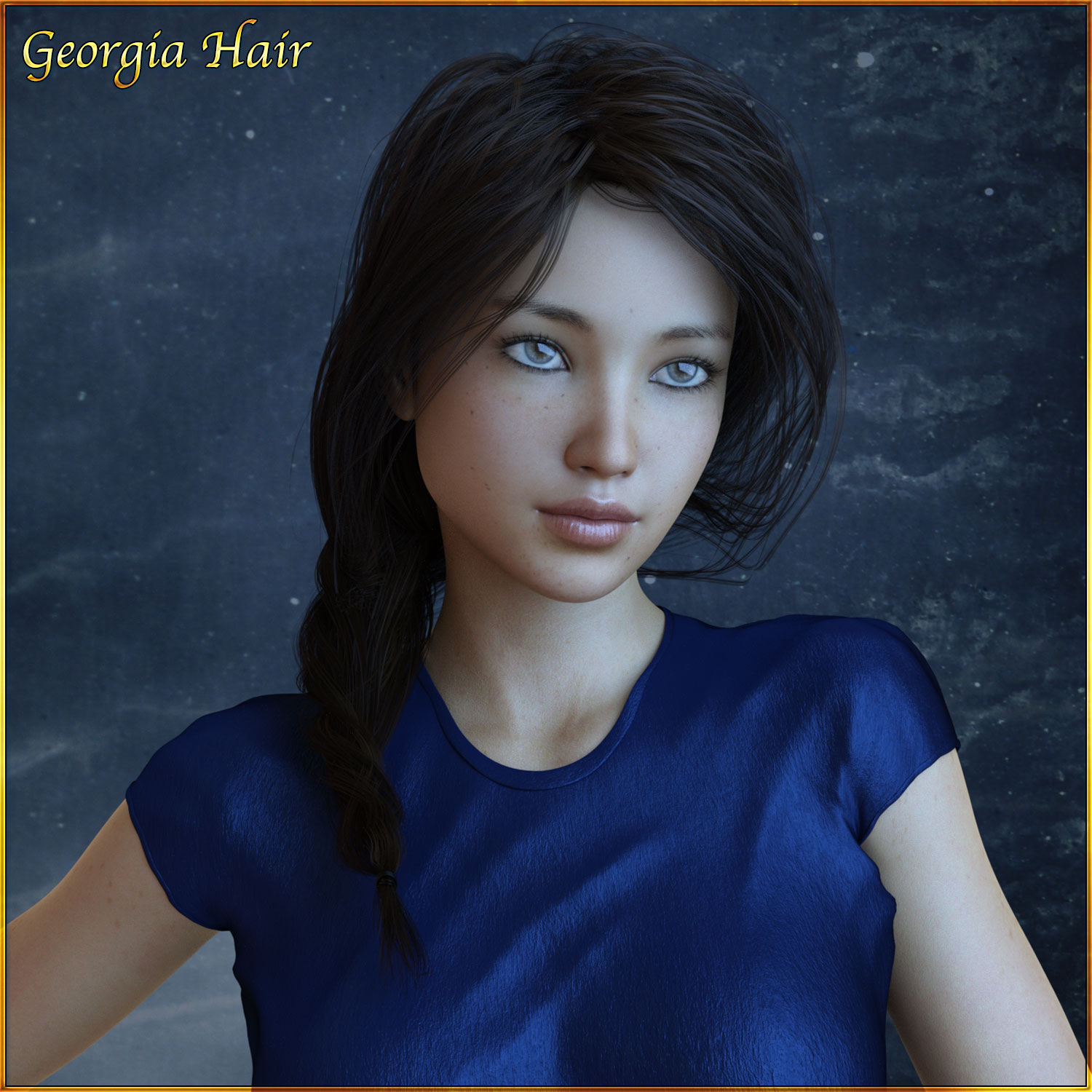 Georgia Hair For G3 G8 Daz_DAZ3D下载站