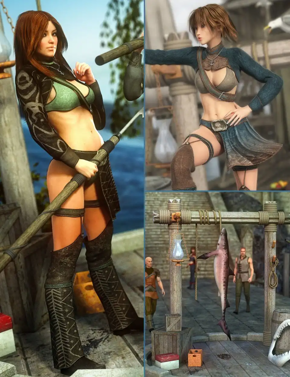 Harpoon Girl Bundle_DAZ3DDL