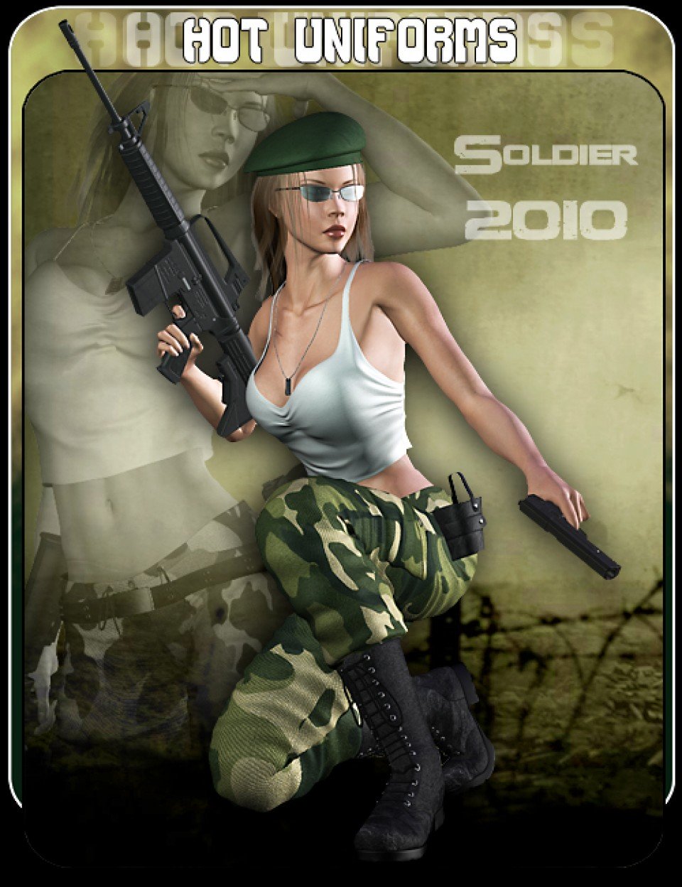 Hot Uniforms Soldier + Commando Textures V4_DAZ3D下载站