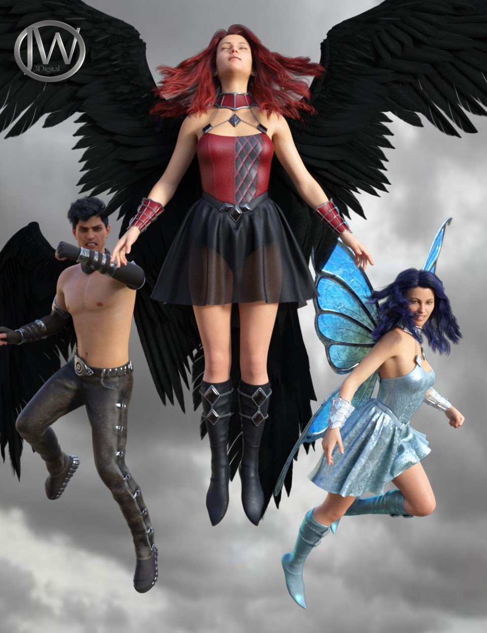 I Can Fly Poses for Genesis 3 & 8_DAZ3D下载站