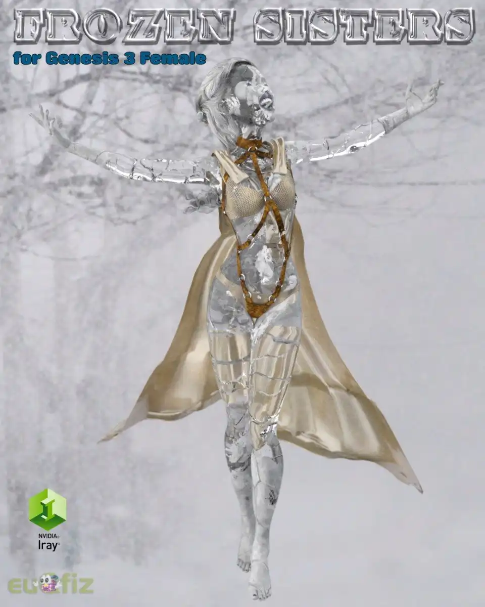 Iray Frozen Sisters for Genesis 3 Female_DAZ3D下载站