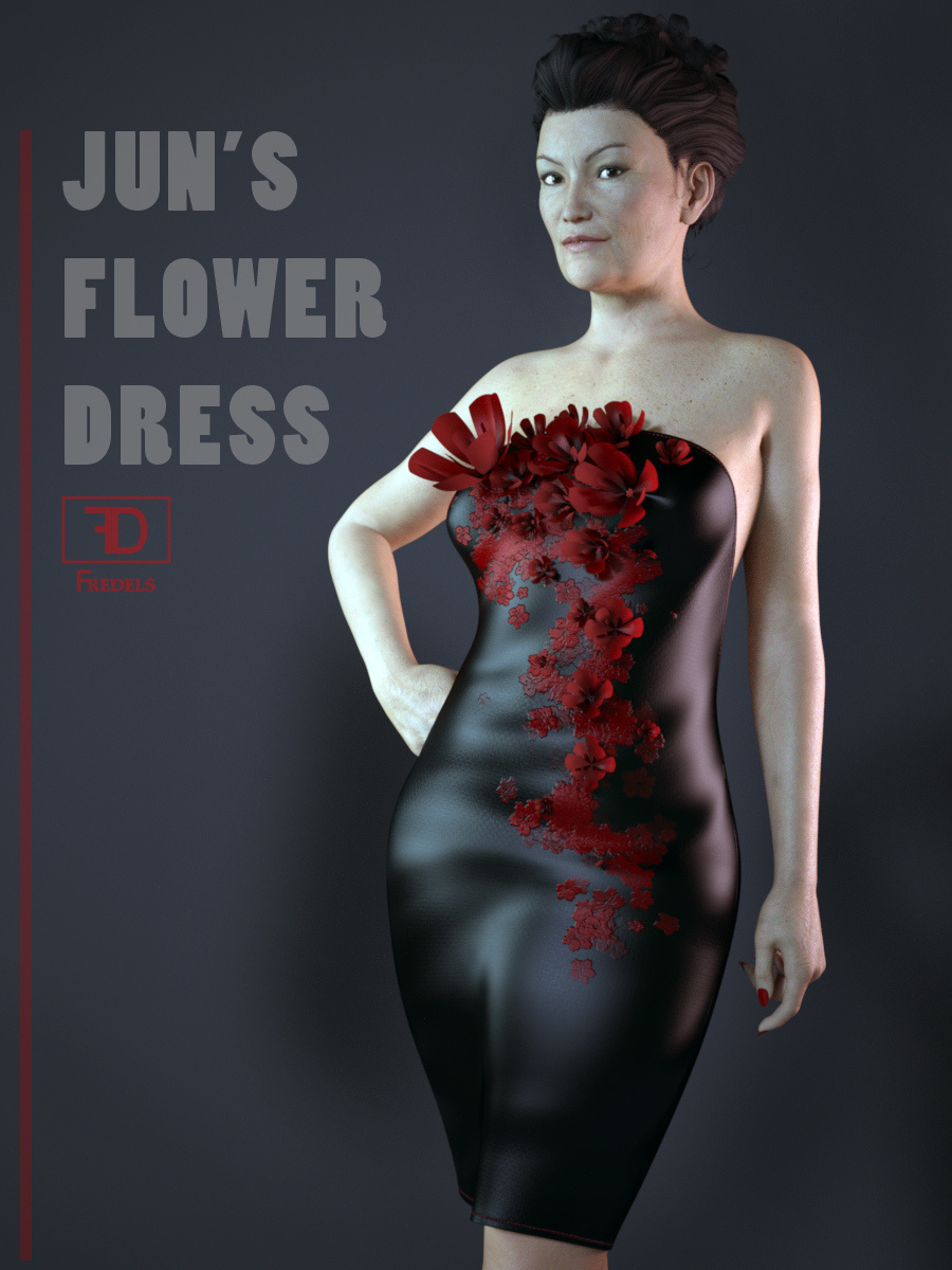 Jun’s Flower Dress for G3F_DAZ3D下载站