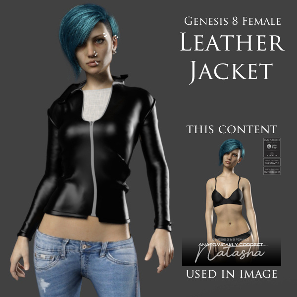 Leather Jacket for Genesis 8 Female_DAZ3DDL