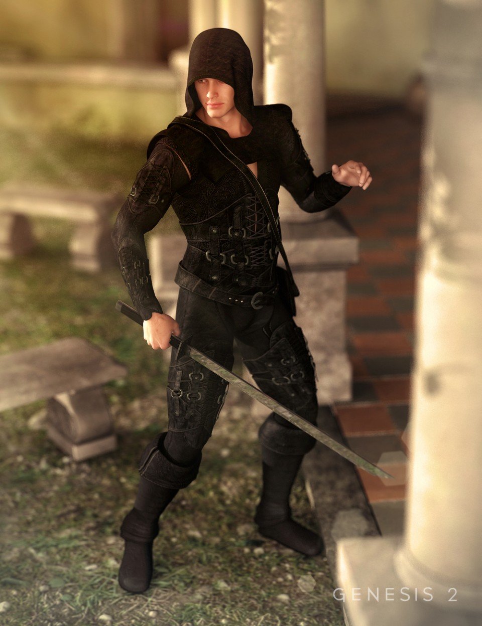 Midnight Rogue for Genesis 2 Male(s) + Textures_DAZ3D下载站